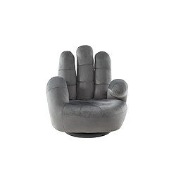 Vente-Unique Fauteuil main enfant pivotant en velours CATCHY - Anthracite