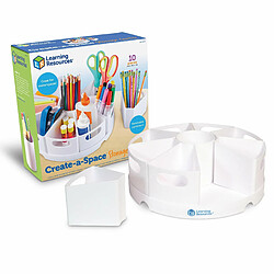 Learning Resources Module de Rangement Create-A-Space (Blanc), Organisation des Fournitures, Idéal pour la Classe ou à Domicile, Plastique Facile à Nettoyer, Kit de 10 Pièces LER3806W 