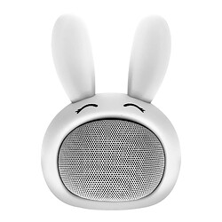 Enceinte Bluetooth 3W Autonomie 3h Design Lapin Lumineux Moxie Blanc