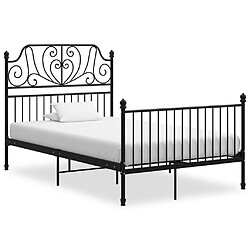 vidaXL Cadre de lit sans matelas noir métal 120x200 cm 