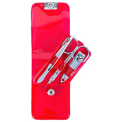 Totalcadeau Coffret d’accessoires pour soin des ongles - Kit manucure et pedicure Couleur - Rouge pas cher