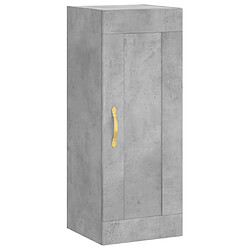 vidaXL Armoire murale gris béton 34,5x34x90 cm bois d'ingénierie