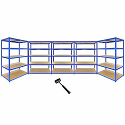 Monstershop Monster Racking - 5 Rayonnages T-Rax Bleus 120cm x 60cm x 180cm