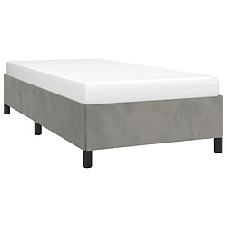 Avis Maison Chic Lit adulte - Lit simple Cadre de lit,Structure du lit Contemporain Gris clair 90x200 cm Velours -MN94207