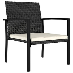 Maison Chic Lot de 4 Chaises de salle à manger de jardin - Fauteuil d'extérieur Résine tressée Noir -MN88399