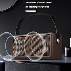 Avis ComfortXL Enceinte bluetooth portable rétro sans fil pour la maison, les voyages et les activités extérieures - marron