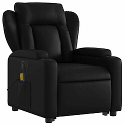 Avis vidaXL Fauteuil inclinable de massage électrique noir similicuir