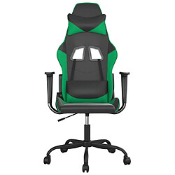 Avis Maison Chic Chaise Gaming | Chaise de jeu de massage Ergonomique | Chaises de Bureau Noir et vert Similicuir -GKD39079