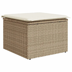 Avis vidaXL Salon de jardin 11 pcs avec coussins beige résine tressée