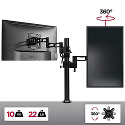 Acheter Duronic DM351X3 Support écran PC pour bureau à pince - Potence et bras en aluminium - Compatibilité universelle avec moniteur d'ordinateur LCD / LED VESA 75 / 100 - 2 Extensions