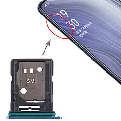 Wewoo Tiroir de Carte SIM Plateau pour SIM + SIM / Micro SD zoom OPPO Reno 10x Bleu 