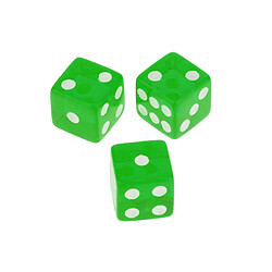 100 X 16mm Translucides Six Spots Face Jeux Rpg Dés Vert