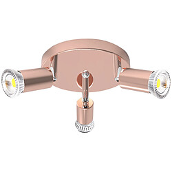 Universal Plafonnier de luxe léger de 15cm Projecteur 220V * 3 lampes en fer forgé en or rose Lampe de couloir Lampe de salle à manger(Rose) 