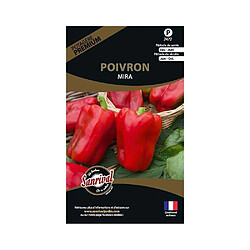 Sanrival Graines potagères premium poivron Mira rouge allongé