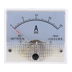 dc ampèremètre analogique panneau compteur ampèremètre courant manomètre pointeur type 0-20a