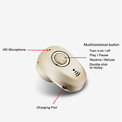 Acheter GUPBOO Tiny Invisible Wireless Noise Cancelling Headphones Casque Bluetooth Casque stéréo TWS avec micro