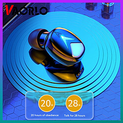 GUPBOO VAORLO Single Mini Invisible Bluetooth 5.2 Écouteurs TWS True Wireless Stereo Gaming Headphones HIFI Sound Sport Headset avec micro 