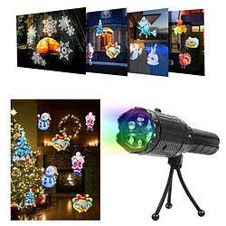 Universal Lumière de projecteur de Noël LED lumière de fête de Noël de paysage de jardin laser mobile(Le noir)