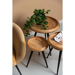 Present Time Set de 3 tables d'appoint Mango Wood