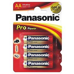 Appetitissime Pack de 4 Piles Alcaline LR06 Mignon AA Panasonic Pro Power