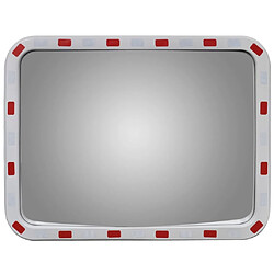 vidaXL Miroir de trafic convexe rectangulaire 60x80cm et réflecteurs