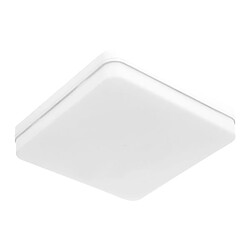 Plafond BISMUTH Carré 1x24W LED 2160lm 6500K L.18xL.18xH3.5cm Blanc 