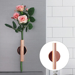 Wewoo Pot de fleur rose Accueil Art mural Décoration suspendue Arrangement de fleurs artificielles Support en métal Vase Or