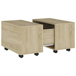 vidaXL Table basse chêne sonoma 60x60x38 cm bois d'ingénierie