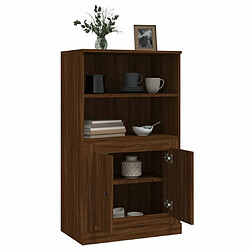 Maison Chic Buffet,Meuble de Rangement,commode pour salon,Cuisine chêne marron 60x35,5x103,5 cm bois d'ingénierie -MN76833 pas cher