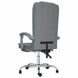 Maison Chic Fauteuil de massage inclinable de bureau,Fauteuil luxe de relaxation Gris clair Tissu -MN65026 pas cher