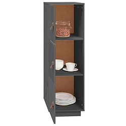 Avis vidaXL Buffet haut Gris 34x40x108,5 cm Bois massif de pin