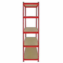 Acheter Monstershop Monster Racking 10 Rayonnages Z-Rax en Acier Sans Boulons Rouges 90cm x 183cm x 45cm