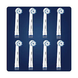 Lot de 8 brossettes pour brosse à dents électrique - eb60-8new - BRAUN 