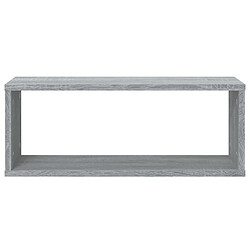 Avis vidaXL Étagères murales cube 4 pcs Sonoma gris 60x15x23 cm Bois