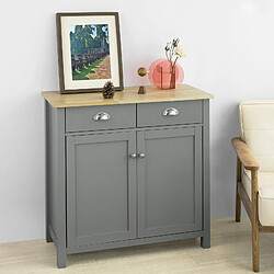 SoBuy FSB25-HG Buffet Commode Armoire de Rangement Table Console Meuble de Rangement pour entrée Chambre Salon 