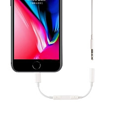 Wewoo Pour iPhone X / blanc 8 et 8 Plus / 7 7 Plus / 6 6s 6 plus 6s Plus / iPad Lightning à 3.5mm prise casque adaptateur en charge retardateur / chanson / ligne de contrôle, 