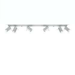 Luminaire Center Plafonnier RING acier gris 6 ampoules