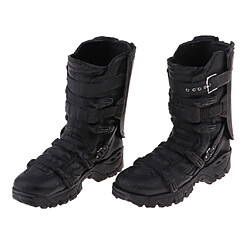 1/6 Hommes Chaussures Bottes Noires Accessoires pour 12'' Corps de Figure d'Action