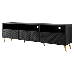 Bestmobilier Sorolla - meuble tv - 195 cm Sorolla - meuble tv - 195 cm - Noir