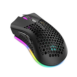 Universal Souris gaming sans fil 2,4 GHz Souris rechargeable avec effet de lumière RGB 3 DPI réglable Mouse cellulaire creuse PC 