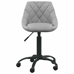 Maison Chic Chaise Gaming | Chaise de bureau Ergonomique Fauteuil Gris clair Velours -GKD22323