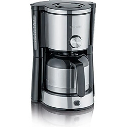 SEVERIN KA4845 Cafetiere filtre TypeSwitch isotherme, Sélecteur d'arôme, 8 tasses, Capacité : 1 L, Puissance: 1 000 W, Inox/N