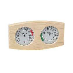 Grain de bois Sauna Thermomètre et Hygromètre Numérique 2 dans 1 Horizontal Bois Hygrothermographe En Plein Air Intérieur Temp et Humidité Mesure