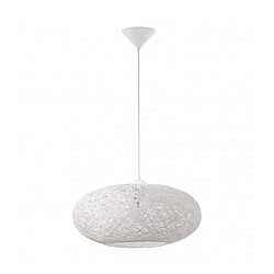 EGLO Suspension CAMPILO 1 ampoule blanc Diamètre 45 Cm abat jour blanc