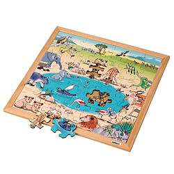 Educo Puzzle en bois - la savane (49 pieces) - jeu Montessori 