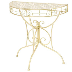 Maison Chic Table d'appoint | Table Basse Vintage Demi-ronde Métal 72x36x74 cm Doré -GKD63850