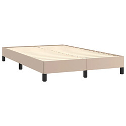 Acheter Maison Chic Lit adulte- Ensemble lit + matelas,Sommier à lattes de lit matelas cappuccino 120x190cm similicuir -GKD76727