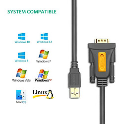 Acheter UGREEN Câble Série USB RS232 DB9 Adaptateur USB Mâle vers RS232 Mâle Convertisseur Null Modem Support Windows 10 8 7 Mac OS X Linux pour Routeur Switch Telescope (1M)