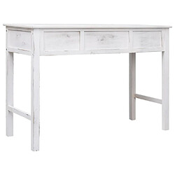 Maison Chic Table console | Meuble d'entrée | Table d'appoint Blanc antique 110 x 45 x 76 cm Bois -GKD67434 pas cher