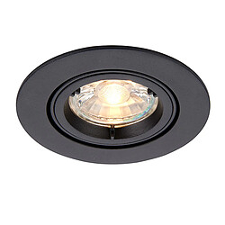 Saxby Downlight Encastré Rond Ajustable Noir Mat 80mm Découpe Dimmable